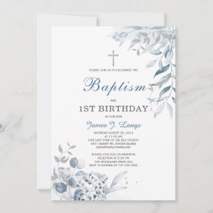 Invitación Bautismo y primer niño invitado por cumpleaños