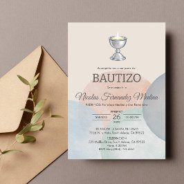 Invitación Bautizo Bautizo Minimalista Elegante Ba