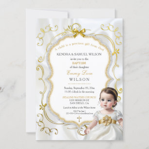 Invitación Bautizo Comunión de Niña Biblia