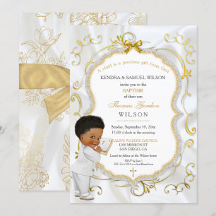 Invitación Bautizo Comunión de Niño Niño Jesús Biblia
