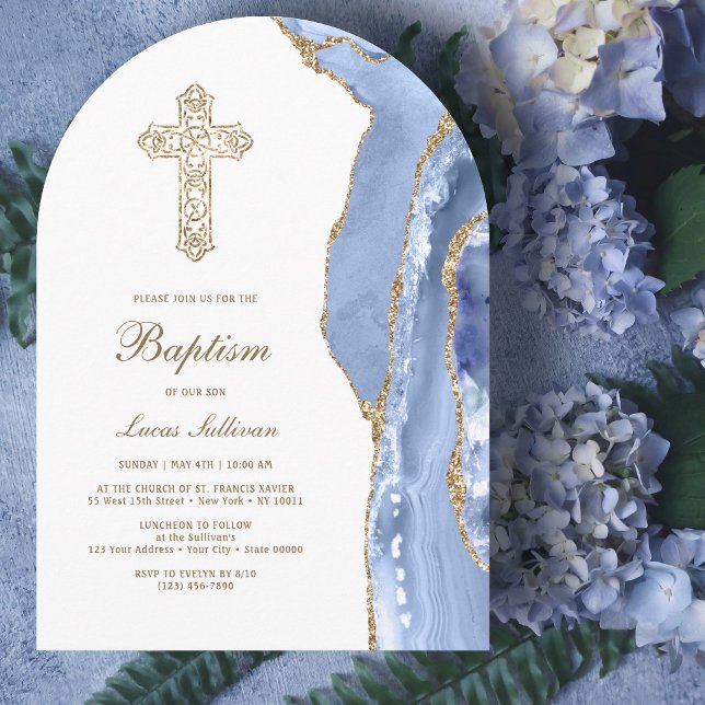 Invitación Bautizo de Ágata Azul de Aciano (Subido por el creador)
