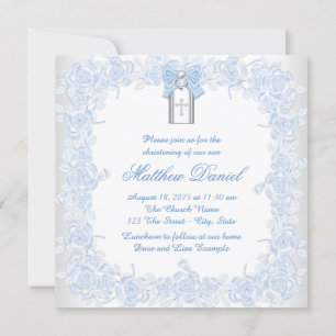 Invitación Bautizo de Baby Blue