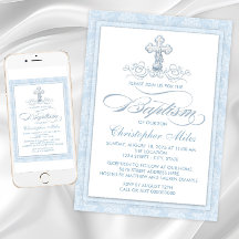 Bautizo de Cruz de Damasco Azul