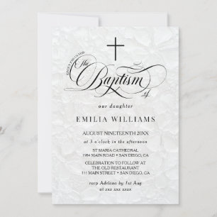 Invitación Bautizo de lujo elegante