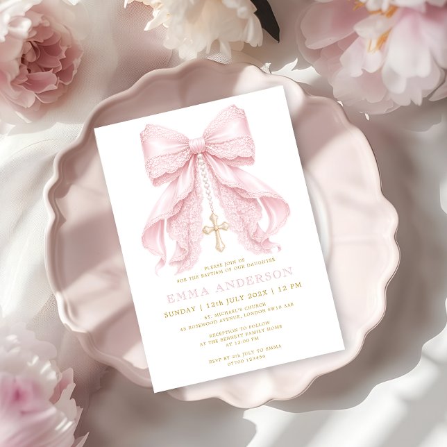 Invitación Bautizo de Niña Arco Rosa (Subido por el creador)