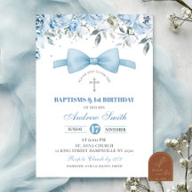 Bautizo de Niño Azul y Primera Cumpleaños