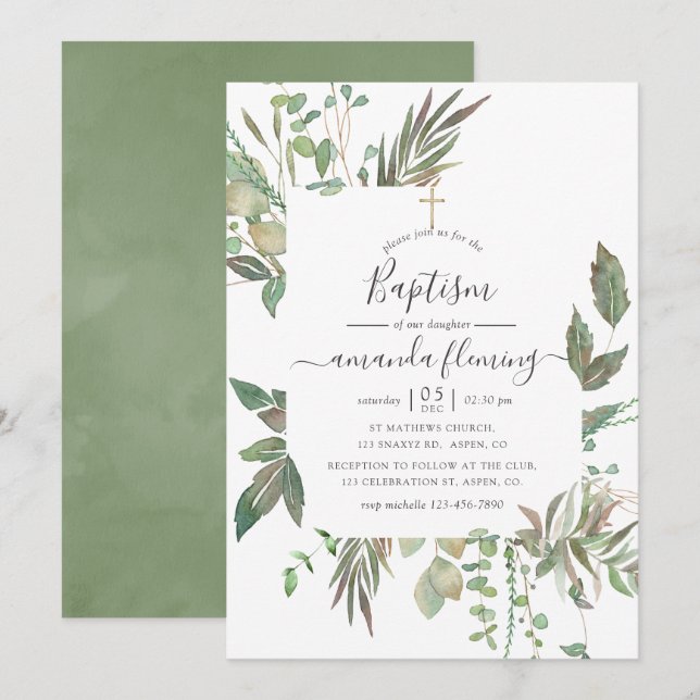 Invitación Bautizo de Vegetación (Anverso / Reverso)