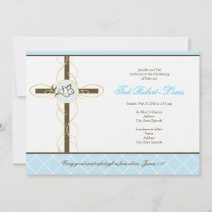 Invitación Bautizo del muchacho/invitación del bautismo