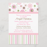 Bautizo dulce rosado del lunar del chica de Brown