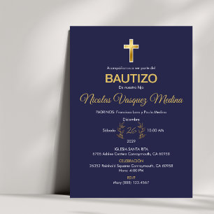 Invitación Bautizo Elegante Bautismo Minimalista
