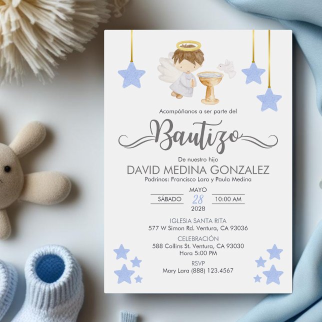 Invitación Bautizo en el Niño Ángel del Bautismo e (Subido por el creador)