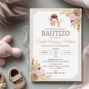 Invitación Bautizo en España: Niña bautista