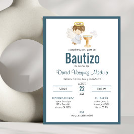 Invitación Bautizo en español Bautizo Niño