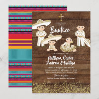 Bautizo Hermano Charro de Oro Cactus Mexicano Rúst