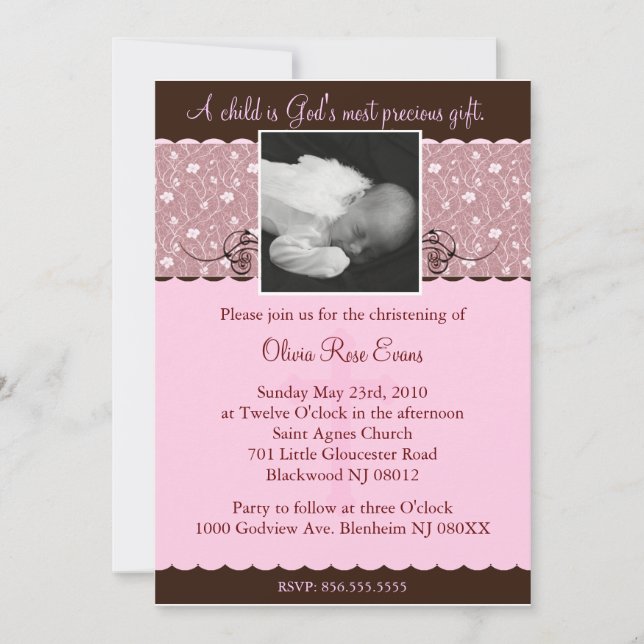 Invitación Bautizo/Invitaion bautismal (Anverso)