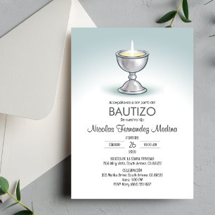 Invitación Bautizo Minimalista Bautizo Bautizo