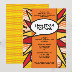 Invitación Bautizo Modernidad Tipográfica Divertida
