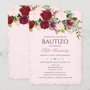 Invitación Bautizo Niña Invitacione De Bautizo Niña Baptismo