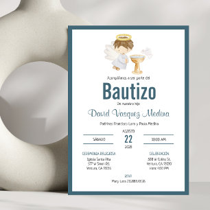 Invitación Bautizo: Niño Bautista español
