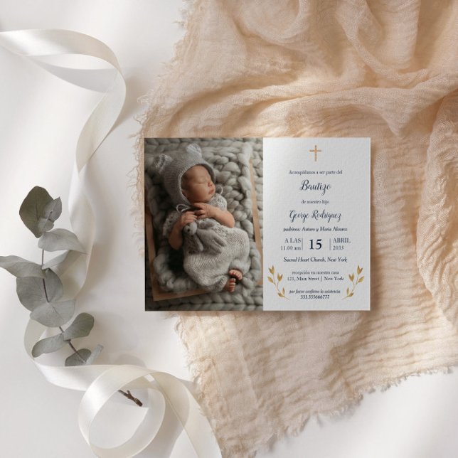 Invitación Bautizo Niño Invitacione De Bautizo Niño Baptismo (Subido por el creador)