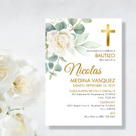 Invitación Bautizo Niño o Bautismo Chica Elegante