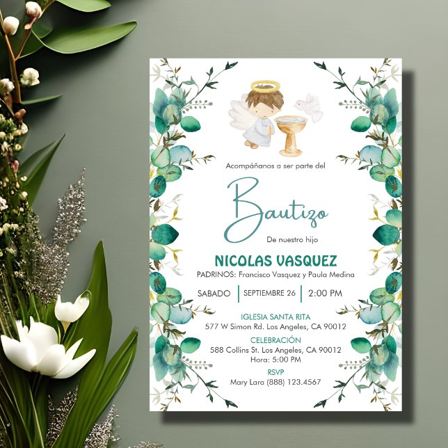 Invitación Bautizo Salte Cute Boy Angel Baptismo (Subido por el creador)