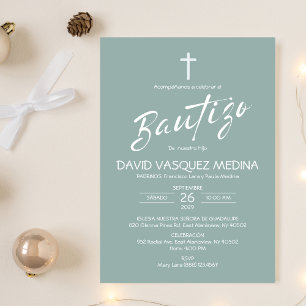 Invitación Bautizo Simple Pastel Colores Bautismo