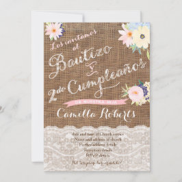 Invitación Bautizo y 2do cumpleaños, æbautismo
