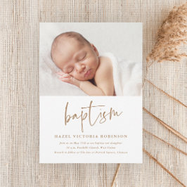 Invitación Bautizo y bautismo religioso de guión moderno