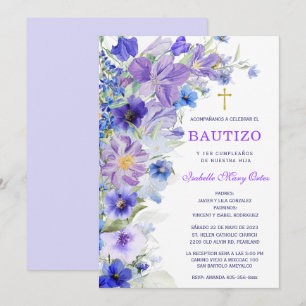 Invitación Bautizo y primer añito de nuestra hija