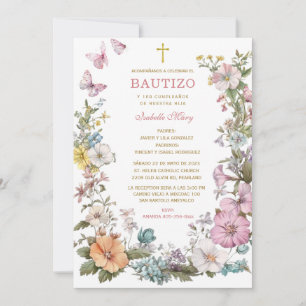 Invitación Bautizo Y Primer Añito de nuestro hija
