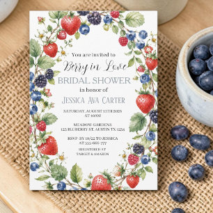 Invitación Baya enamorada Bayas Arándano Despedida de soltera