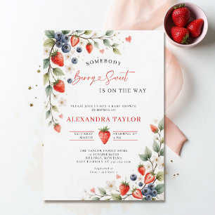 Invitación Bayas Botánicas Dulces Viñas Baby Shower