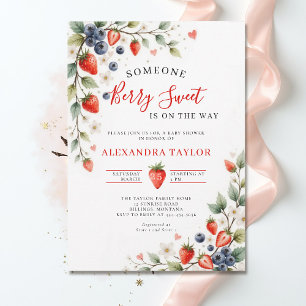 Invitación Bayas Dulces Viñas de Jardín de Bebé Shower