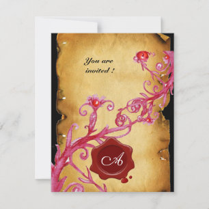 Invitación BAYAS MÁGICAS MONOGRAMA, sello de vax