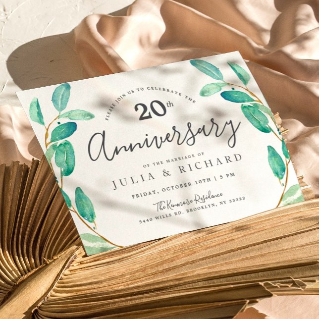 Invitación Bayou Botanicals | Fiesta del Aniversario Boda (Subido por el creador)