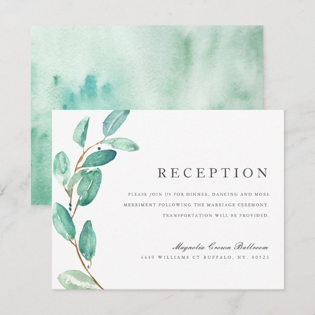 Invitación Bayou Botanicals | Recepción Nupcial (Anverso / Reverso)