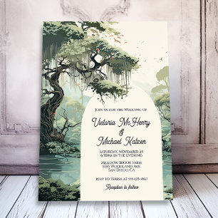 Invitación Bayou Cypress color Boda de agua