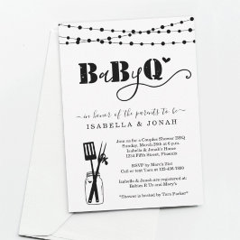 Invitación BBBQ - Parejas Ducha Bebé Q BaByQ Barbeque