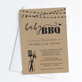 Invitación BBBQ - Parejas Ducha Bebé Q BaByQ Barbeque