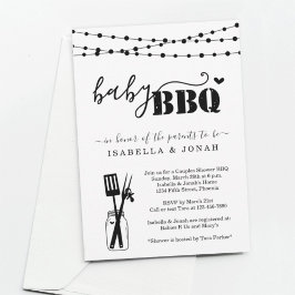 Invitación BBBQ - Parejas Ducha Bebé Q BaByQ Barbeque