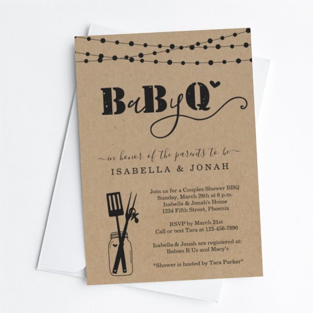 Invitación BBBQ - Parejas Ducha Bebé Q BaByQ Barbeque (Subido por el creador)