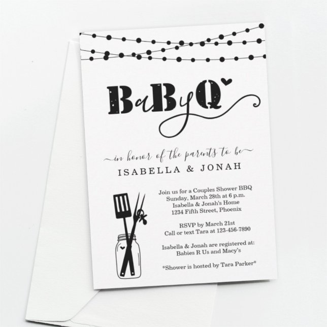 Invitación BBBQ - Parejas Ducha Bebé Q BaByQ Barbeque (Subido por el creador)