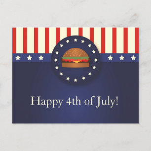Invitación BBQ 4 de julio Fiesta postal