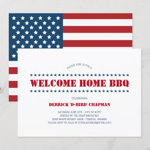 Invitación Bbq agradable los E.E.U.U. del hogar