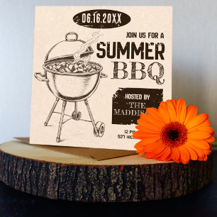 Invitación BBQ al aire libre de verano