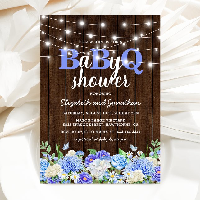 Invitación BBQ Baby Couples Shower | Parrillada Boy BaByQ (Subido por el creador)