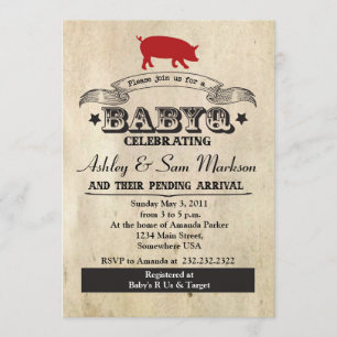 Invitación BBQ BABYQ Barbacoa