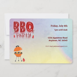 Invitación BBQ Barbacoa Fiesta Personalizable verano