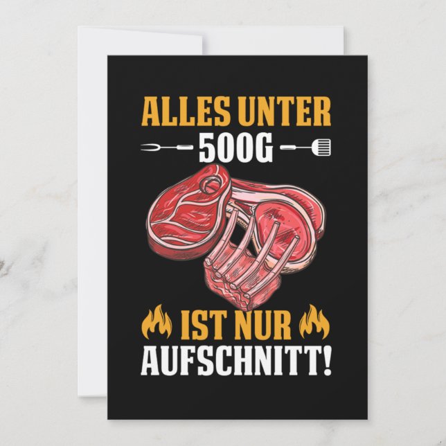 Invitación BBQ Barbacoa Steak Grill Grillchef Chef Regalo (Anverso)